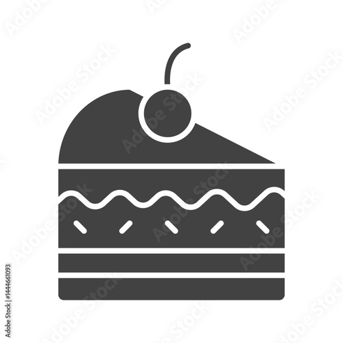 Cake Slice icon vector image. Suitable for mobile apps, web apps and print media.
