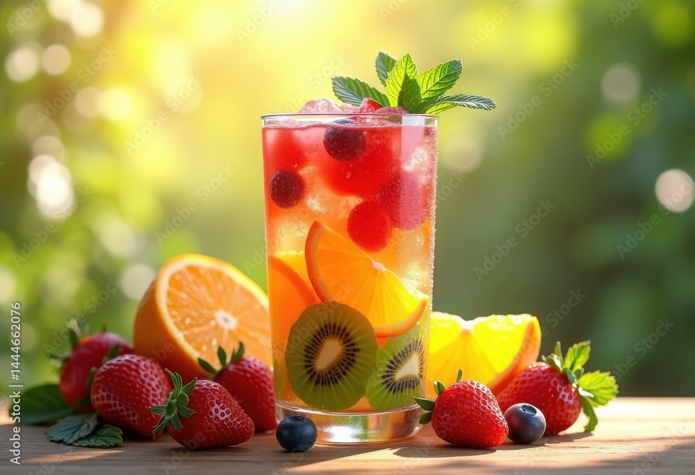 vibrant colorful fruit juice refreshing ice cold glass beverage summer drink, citrus, berry, tropical, smoothie, hydration, cocktail, pulp, artisan, bar vibrant colorful fruit juice refreshing ice cold glass beverage summer drink, citrus, berry, tropical, smoothie, hydration, cocktail, pulp, artisan, bar