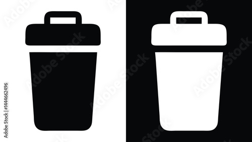 Trash Can or trash bin Icon Set