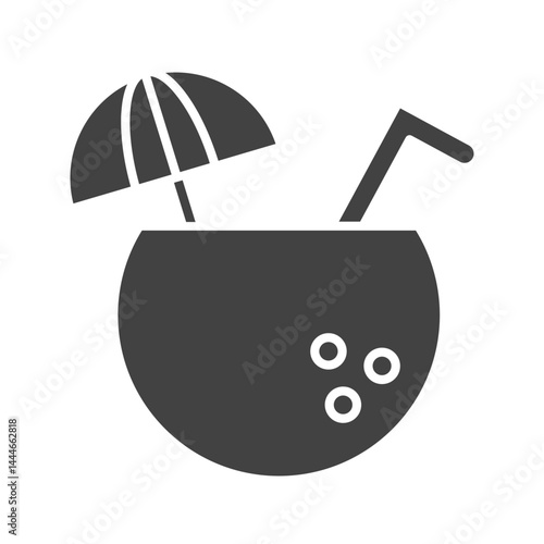 Coconut Drink icon vector image. Suitable for mobile apps, web apps and print media.
