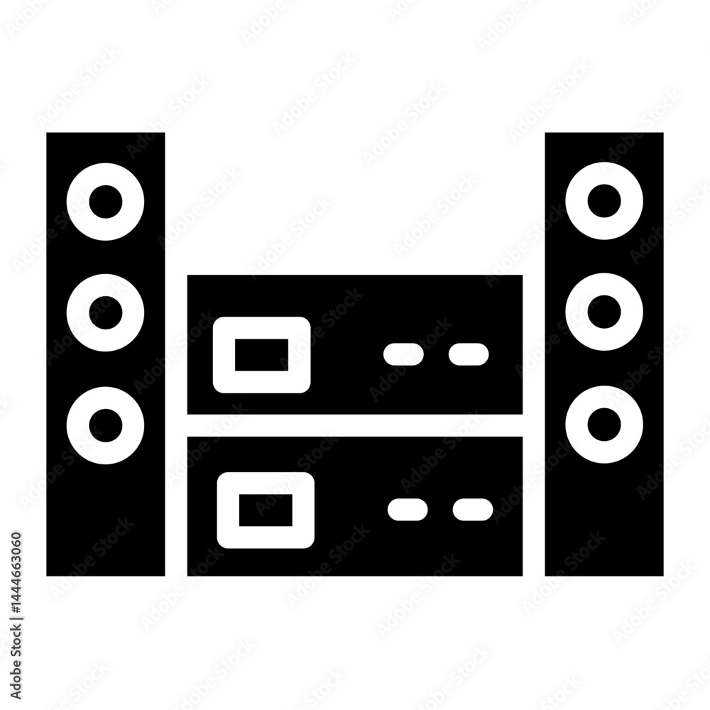 Obraz premium Audio Music Sound Glyph Icon