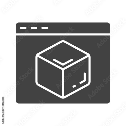 Cubic Design icon vector image. Suitable for mobile apps, web apps and print media.