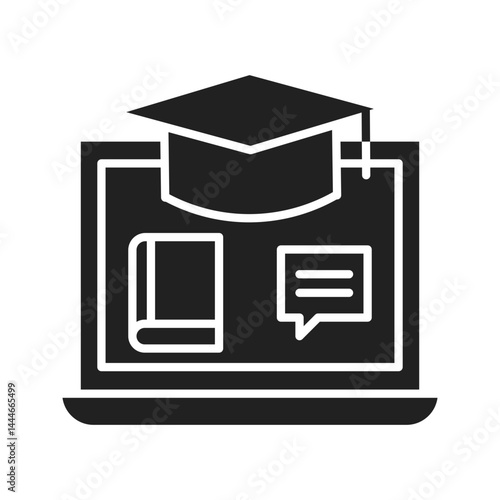E Learning icon vector image. Suitable for mobile apps, web apps and print media.