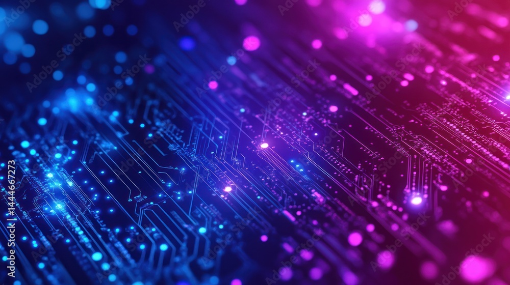 Abstract circuit board, glowing lines Abstract circuit board, glowing lines