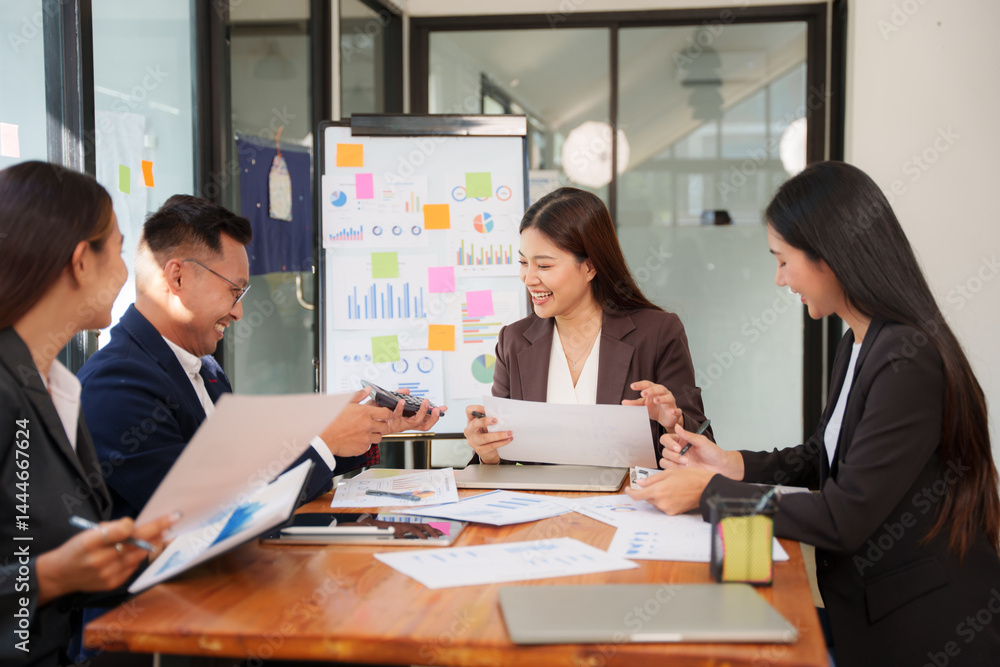Group of business people are having a presentation meeting in an office room. Group of business people are having a presentation meeting in an office room.