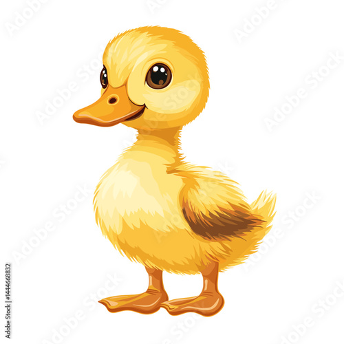 Duckling illustration cute duck animal vector isolated on a white background