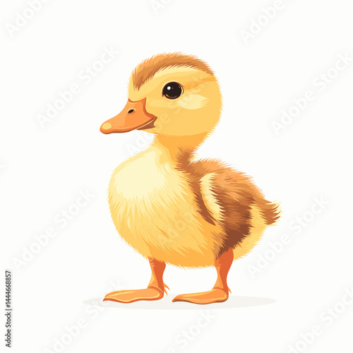 Duckling illustration cute duck animal vector isolated on a white background
