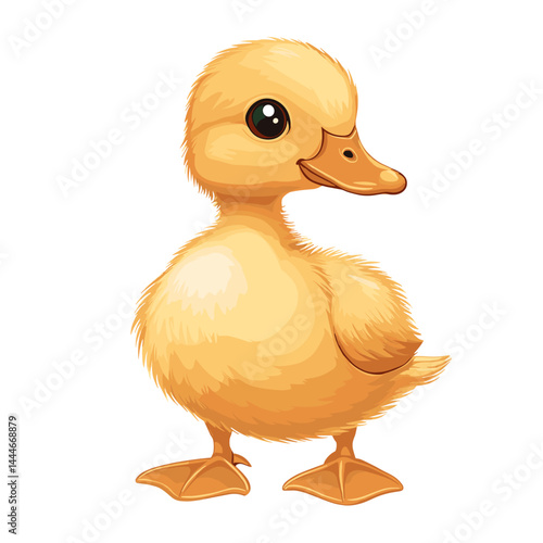 Duckling illustration cute duck animal vector isolated on a white background