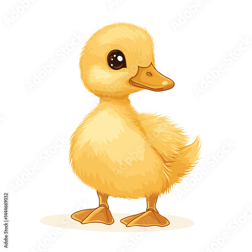 Duckling illustration cute duck animal vector isolated on a white background