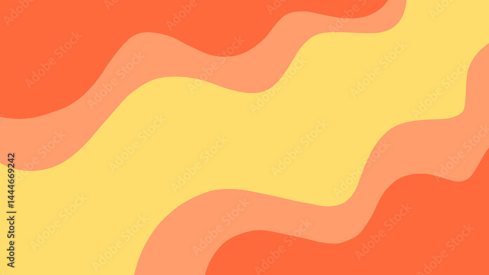 Aesthetic background with waves of orange and pastel yellow Aesthetic background with waves of orange and pastel yellow