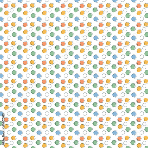 pattern, hexagon, triangle, circle