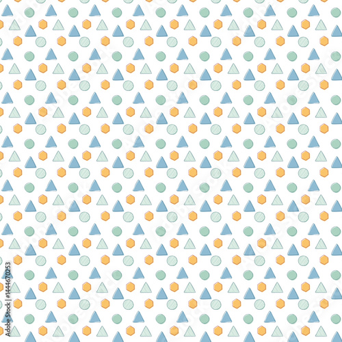 pattern, hexagon, triangle, circle