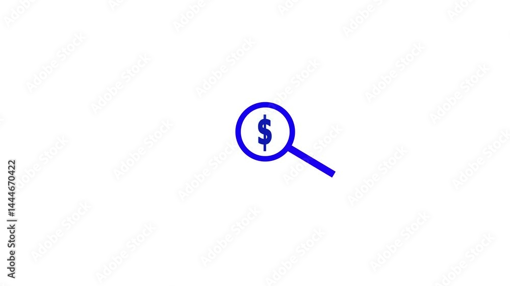  Magnifier with dolar icon, search dollar icon for web site Computer .