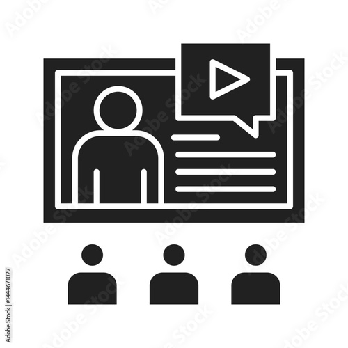 Online Education icon vector image. Suitable for mobile apps, web apps and print media.