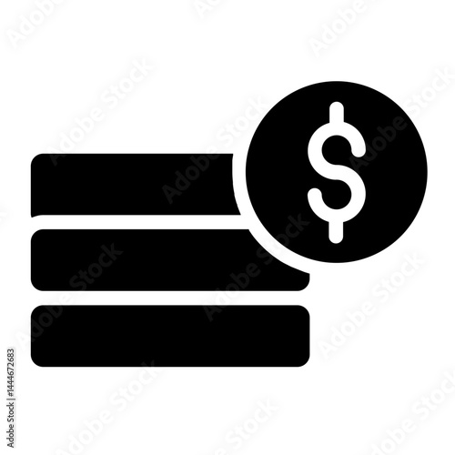 Coins Deposits Money Glyph Icon