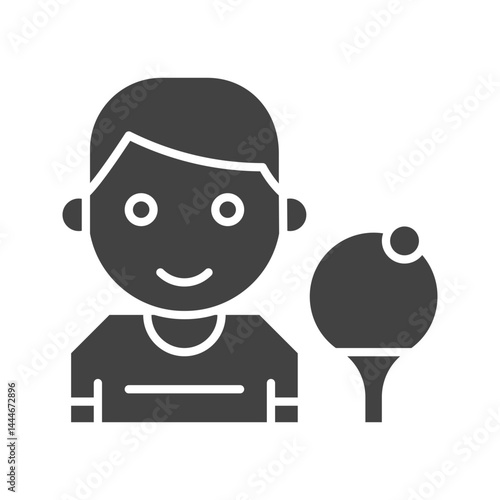Playing Table Tennis icon vector image. Suitable for mobile apps, web apps and print media.