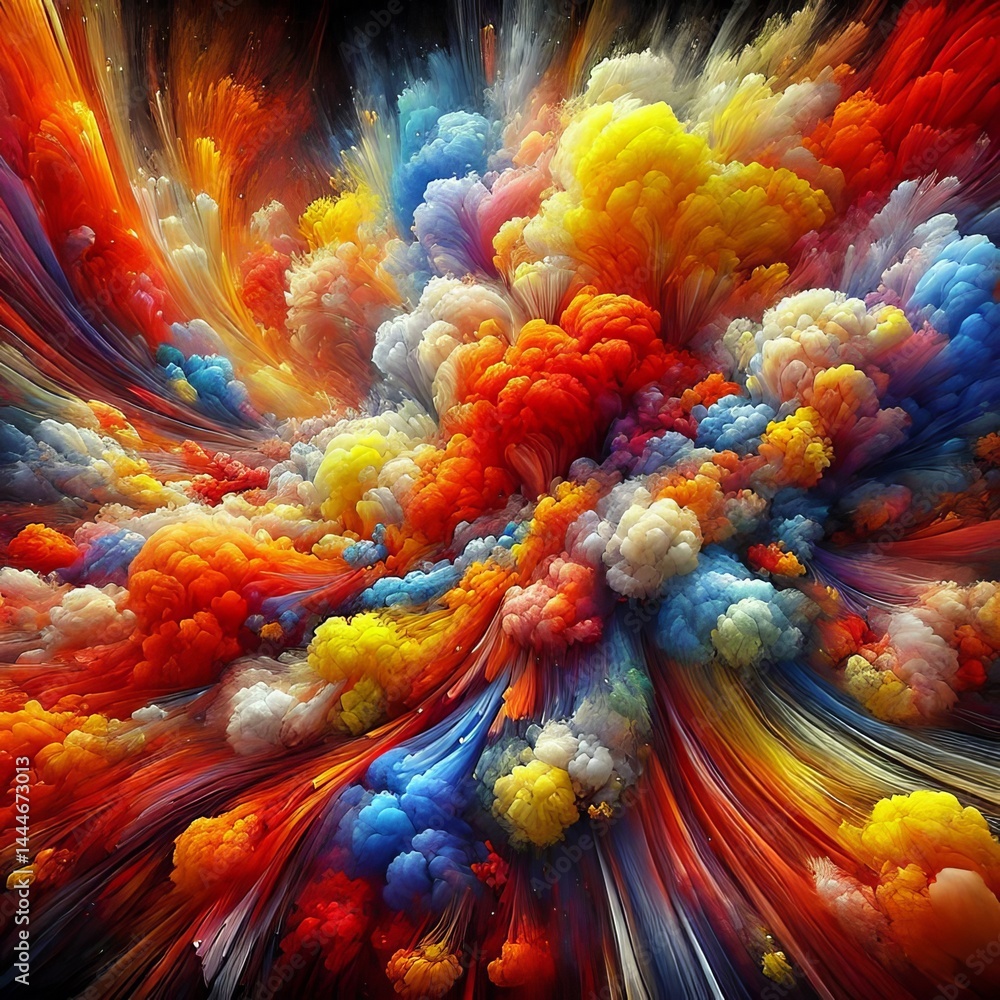 Fototapeta premium Colors oranges and yellows colliding