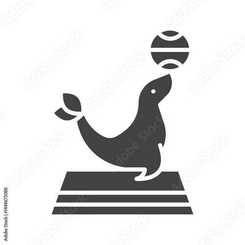 Sea Dog Performing icon vector image. Suitable for mobile apps, web apps and print media.