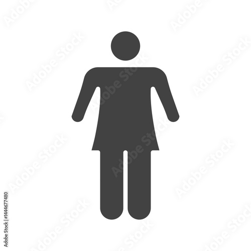 Woman icon vector image. Suitable for mobile apps, web apps and print media.