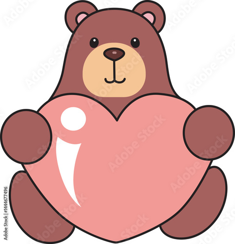 Illustration of cute bear icon.
Funny bear in daily activities elements.
