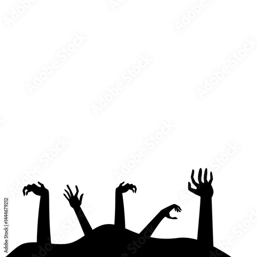 Zombie Hands Silhouette