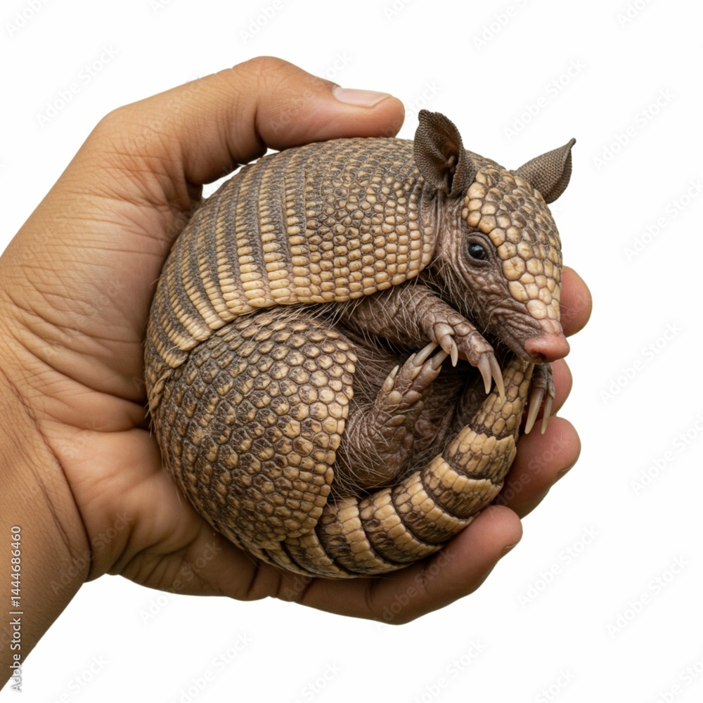 Obraz premium Armored Armadillo in Natural Setting with Detailed Texture