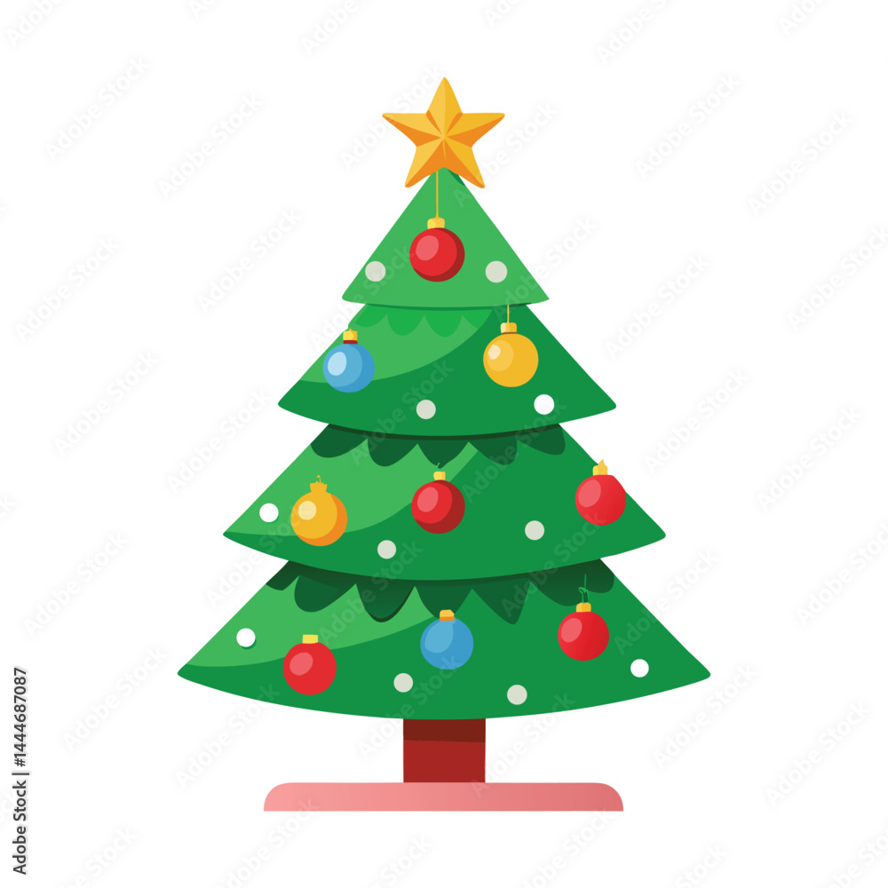 Simple Christmas Tree Vector Art Simple Christmas Tree Vector Art
