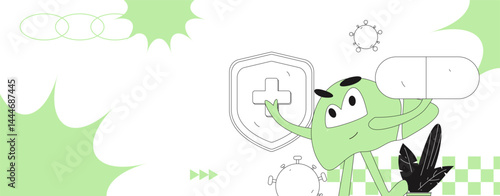 National Liver Protection Day Medical Characters Flat Vector Concept Operation Hand Drawn Illustration
