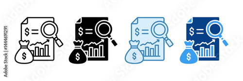 Finance Result Icon Set Multiple Style Collection