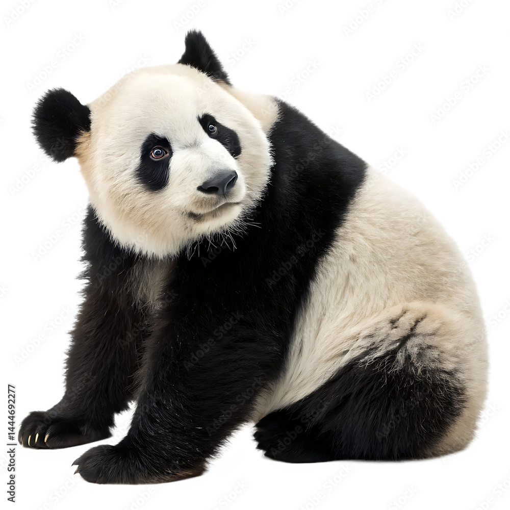 Obraz premium A panda isolated on a transparent background