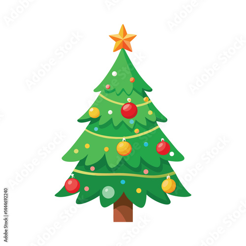 Christmas Tree Vector Illustration
