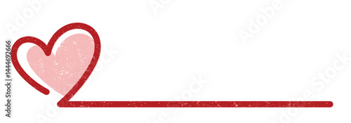The one line symbol of a red heart.