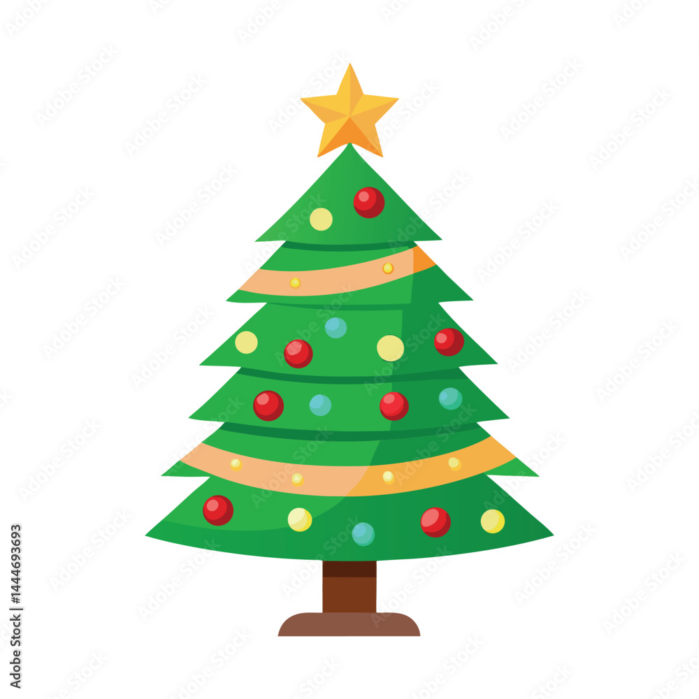 Obraz premium Christmas Tree Vector Illustration