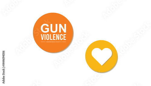 June is Gun Violence Awareness Month. Vector template Design for banner, greeting card, poster, prints, social media post ,flyer , T shirt with background.