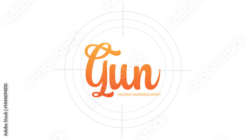 June is Gun Violence Awareness Month. Vector template Design for banner, greeting card, poster, prints, social media post ,flyer , T shirt with background.