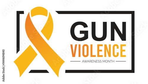 June is Gun Violence Awareness Month. Vector template Design for banner, greeting card, poster, prints, social media post ,flyer , T shirt with background.