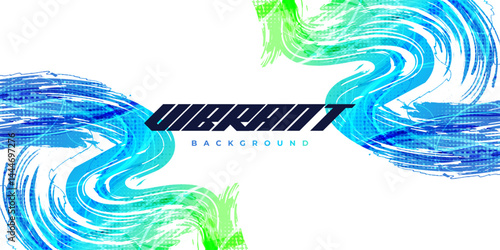 Abstract Brush Background with Sports Style and Halftone Effect