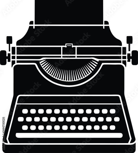 Typewriter Silhouette Icon