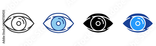 Vision Icon Multiple Style Vector Collection 