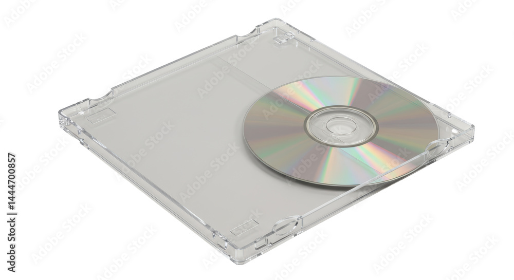 Isolated CD Disk in Jewel Case Media Isolated CD Disk in Jewel Case Media