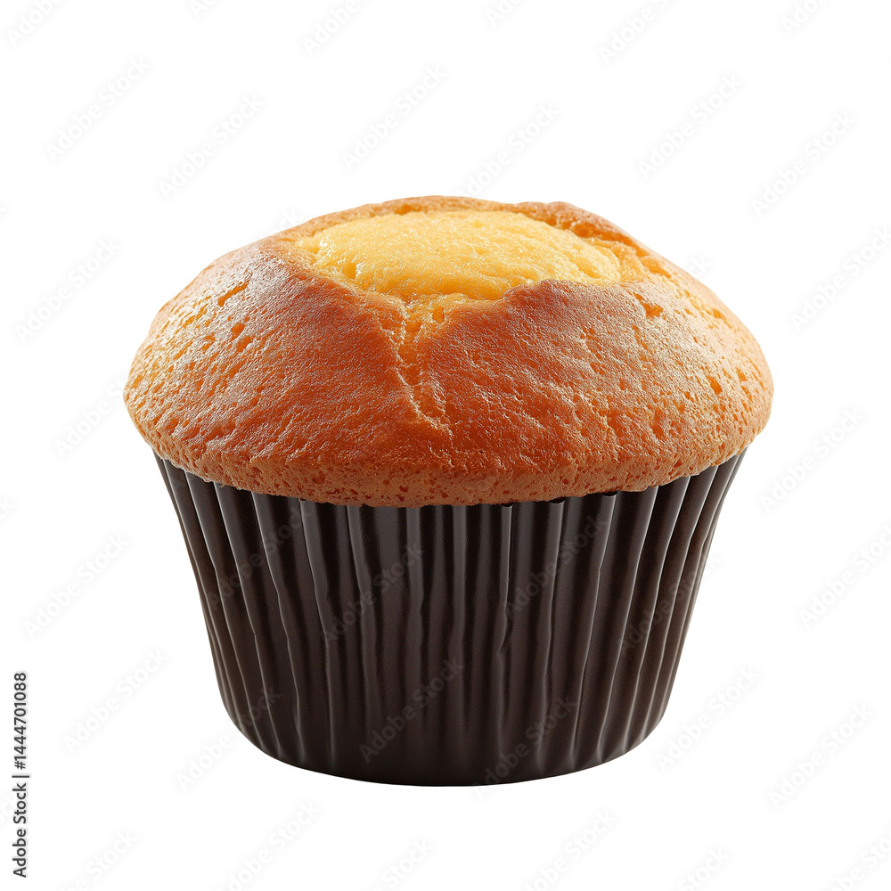 chocolate chip muffin isolated on transparent white background, clipping path chocolate chip muffin isolated on transparent white background, clipping path