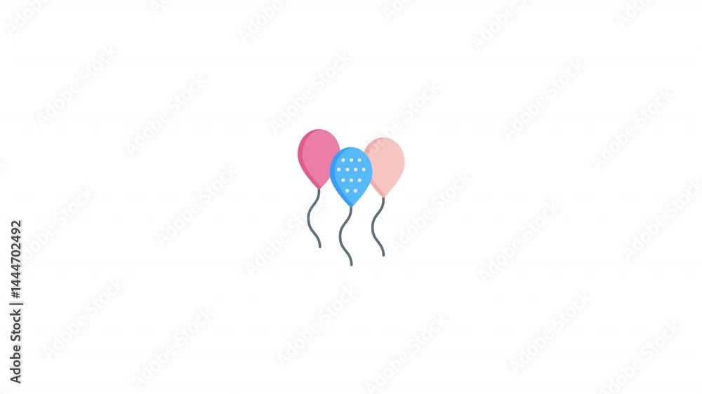 party balloons icon animation party balloons icon animation