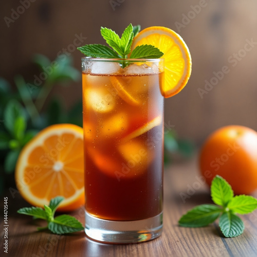 mojito cocktail with lime and mint