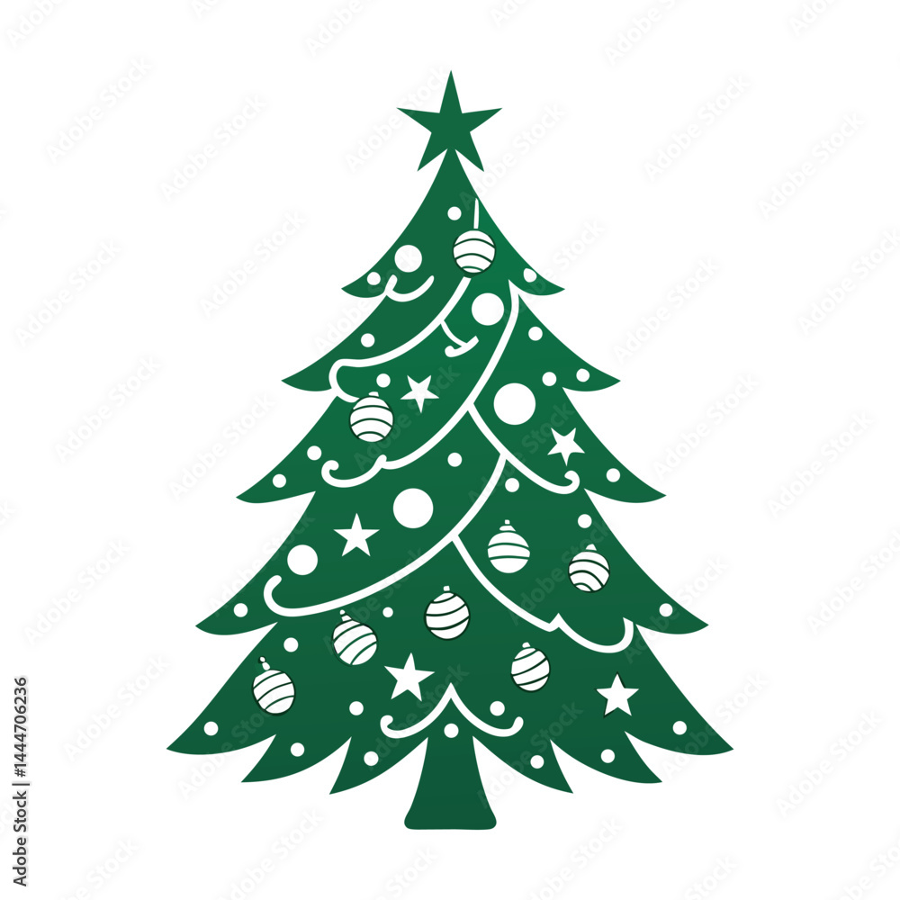 christmas tree on white background christmas tree on white background