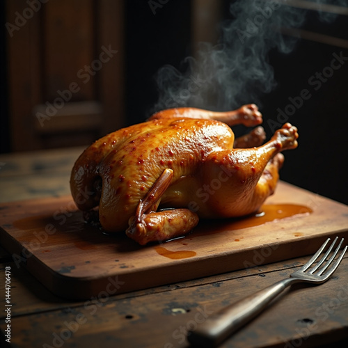 roasted chicken on a plate