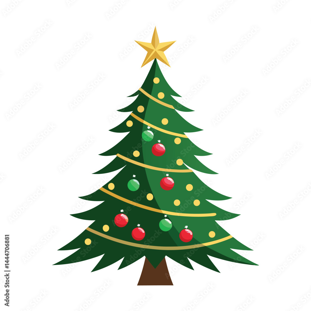 christmas tree on white background christmas tree on white background