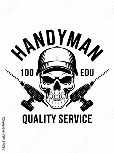 Manual worker vintage emblem