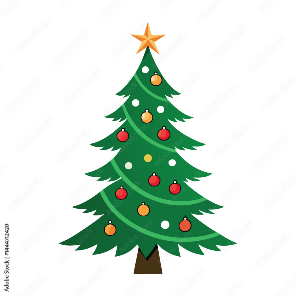 christmas tree on white background christmas tree on white background