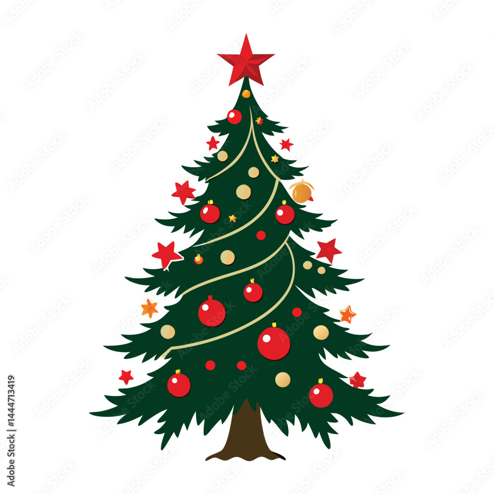 christmas tree on white background christmas tree on white background