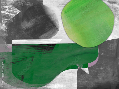 コラージュイラスト、抽象的なコラージュイラスト、幾何学的な背景イラスト、幾何学的な模様のイラスト、